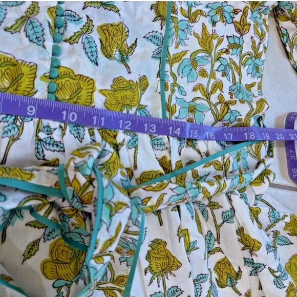 Brand new tuckernuck Sue Sartor yellow, green & white contrast print Dress - Picture 15 of 16